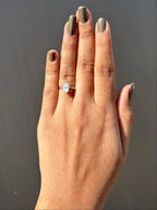 Oval Cut Diamond with Hidden Halo Solitaire Ring in Gold