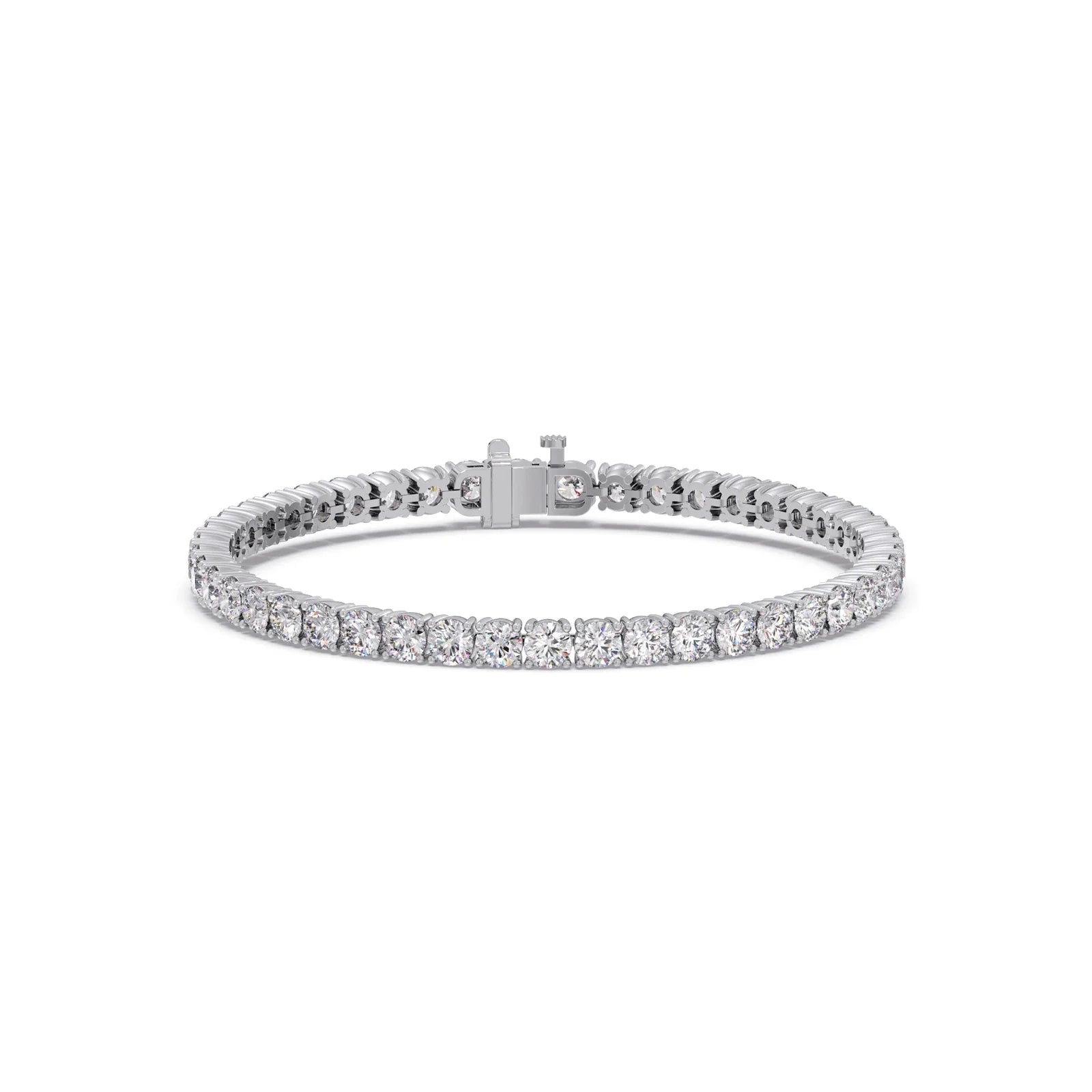 8ct Round Cut Diamond Tennis Bracelet in Gold