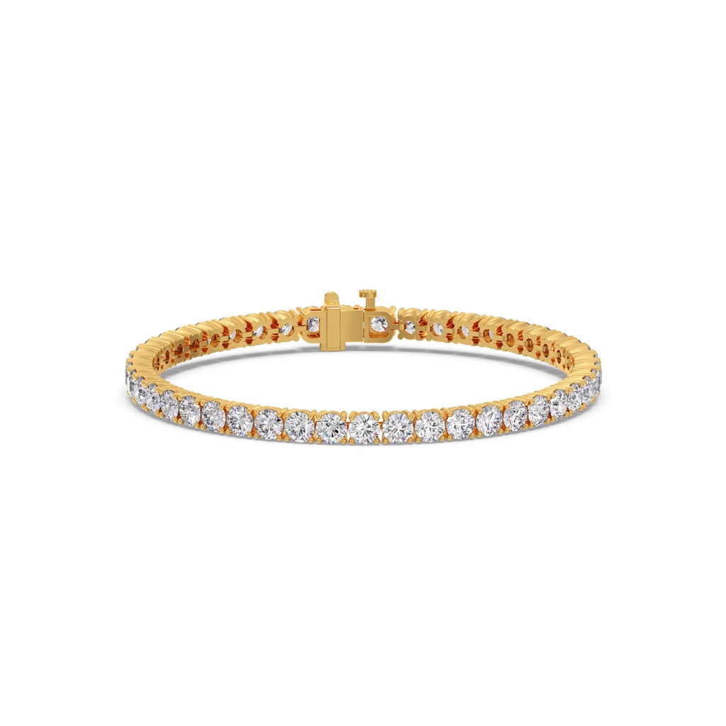 8ct Round Cut Diamond Tennis Bracelet in Gold