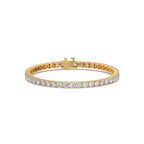 8ct Round Cut Diamond Tennis Bracelet in Gold