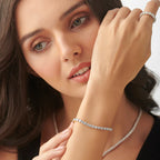 8ct Round Cut Diamond Tennis Bracelet in Gold