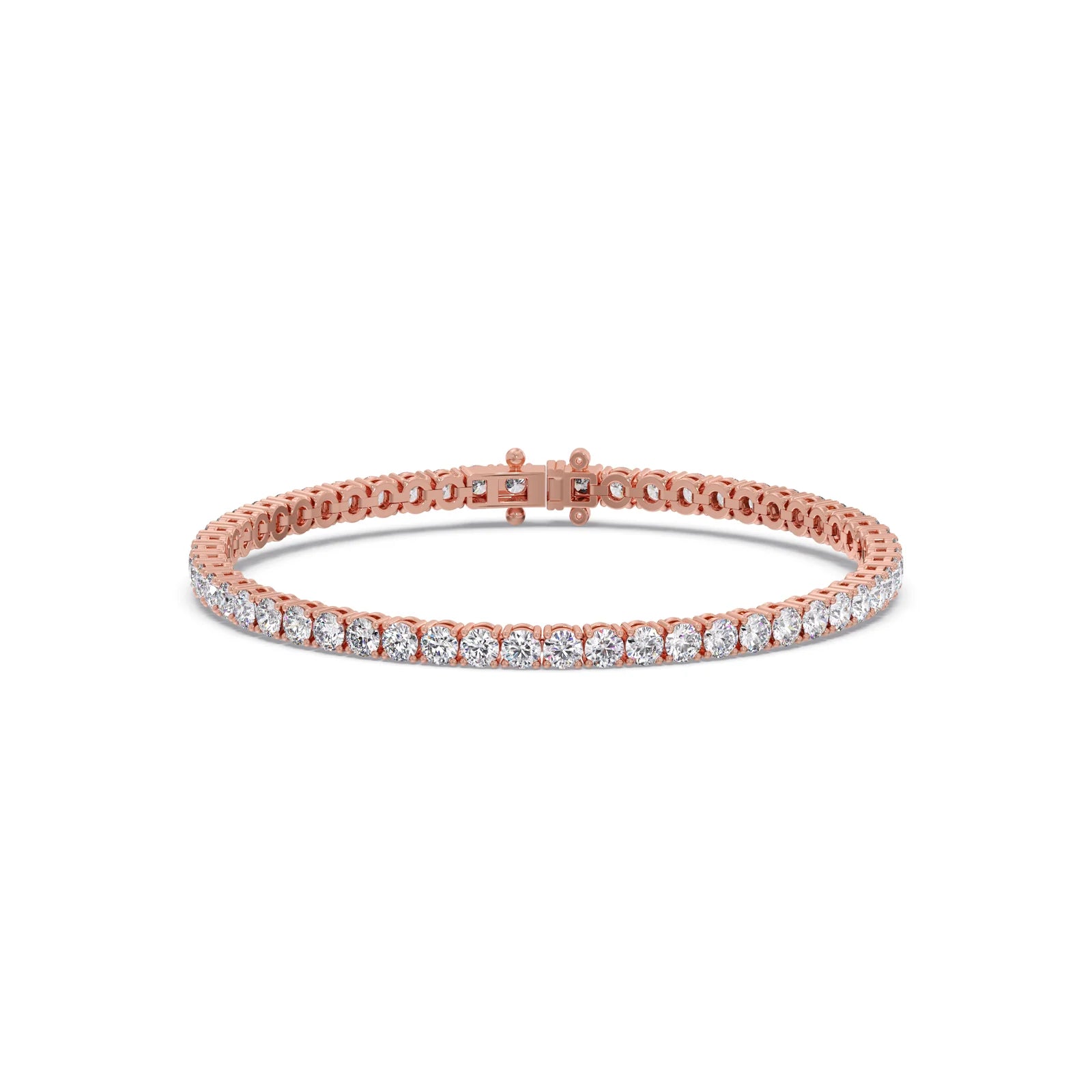 5ct Round Cut Diamond Tennis Bracelet in Gold
