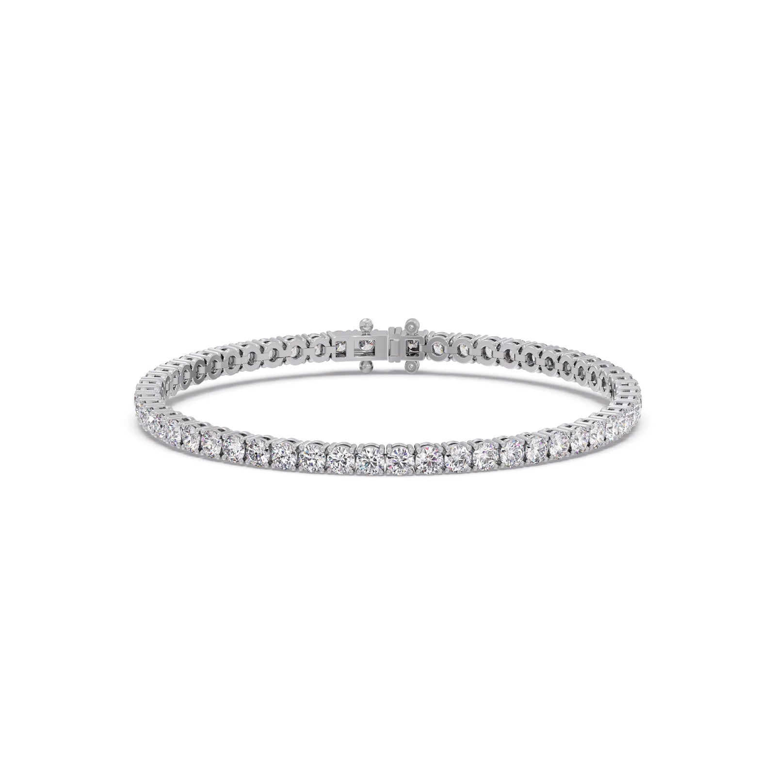 5ct Round Cut Diamond Tennis Bracelet in Gold