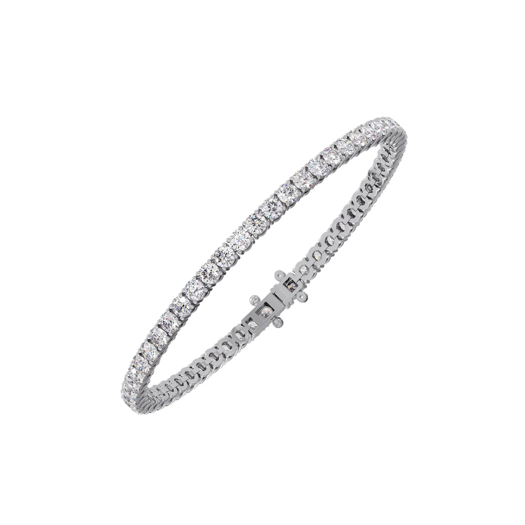 5ct Round Cut Diamond Tennis Bracelet in Gold
