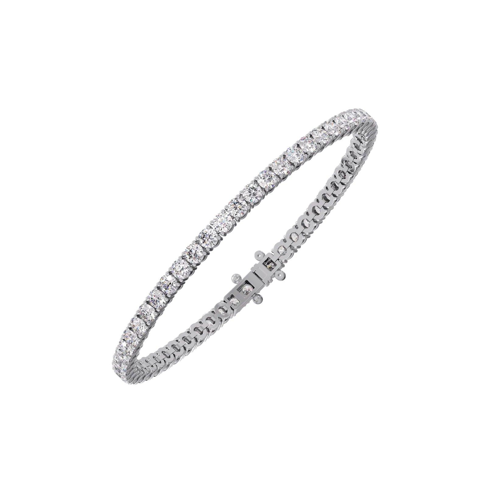5ct Round Cut Diamond Tennis Bracelet in Gold