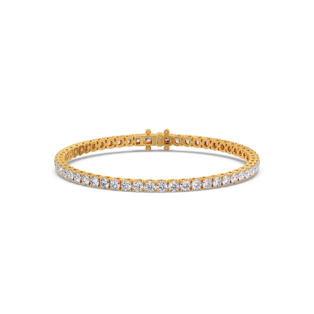 5ct Round Cut Diamond Tennis Bracelet in Gold