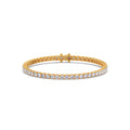 5ct Round Cut Diamond Tennis Bracelet in Gold