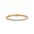 5ct Round Cut Diamond Tennis Bracelet in Gold