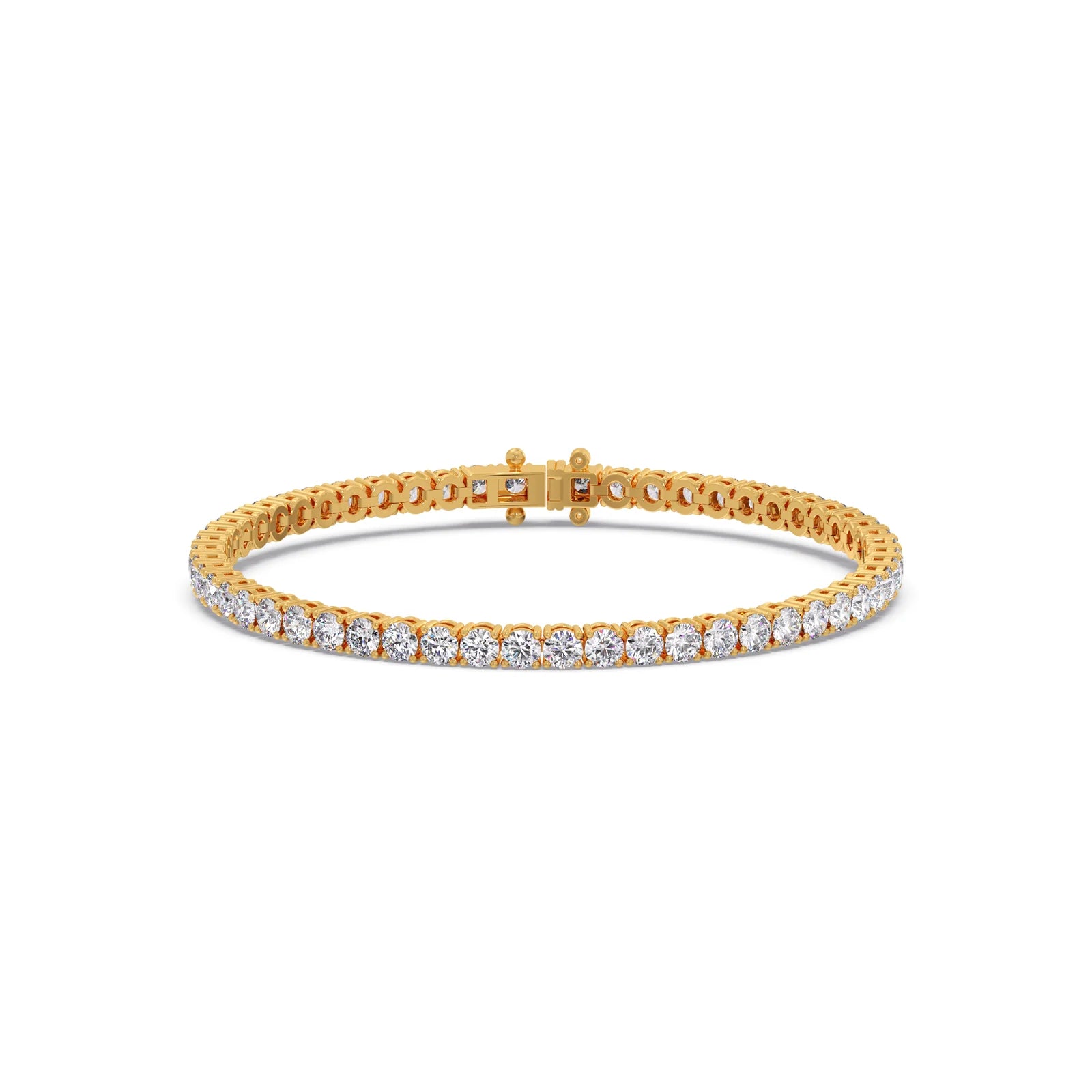 5ct Round Cut Diamond Tennis Bracelet in Gold