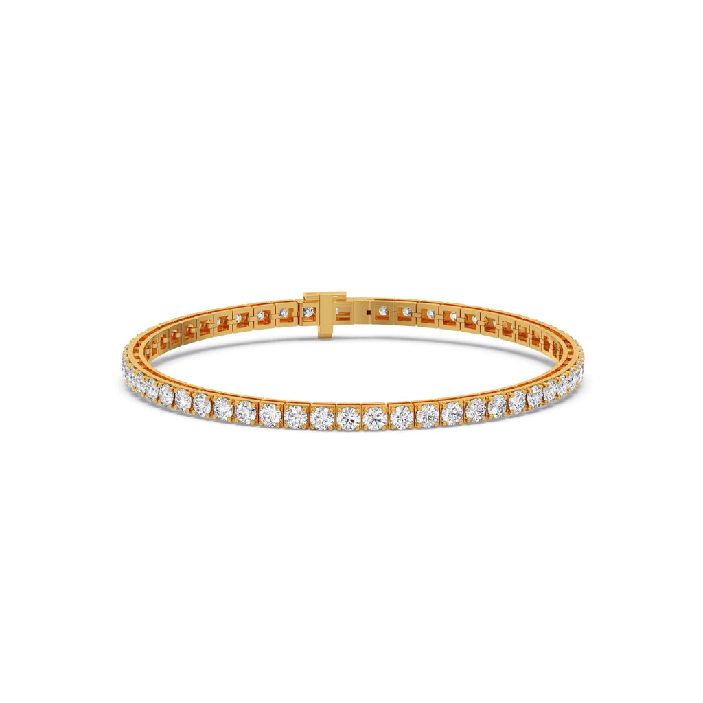 6ct Round Cut Diamond Tennis Bracelet in Gold
