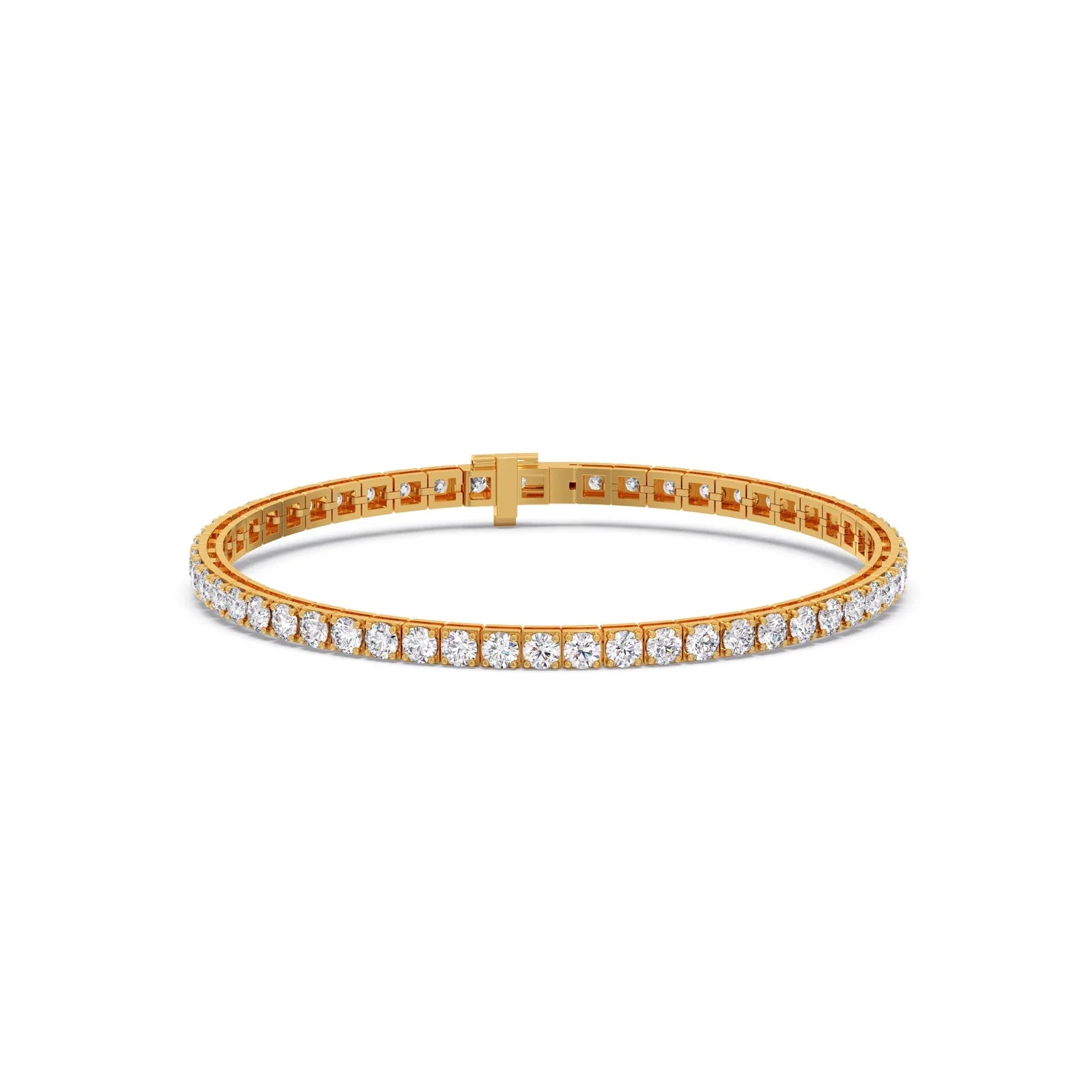 6ct Round Cut Diamond Tennis Bracelet in Gold