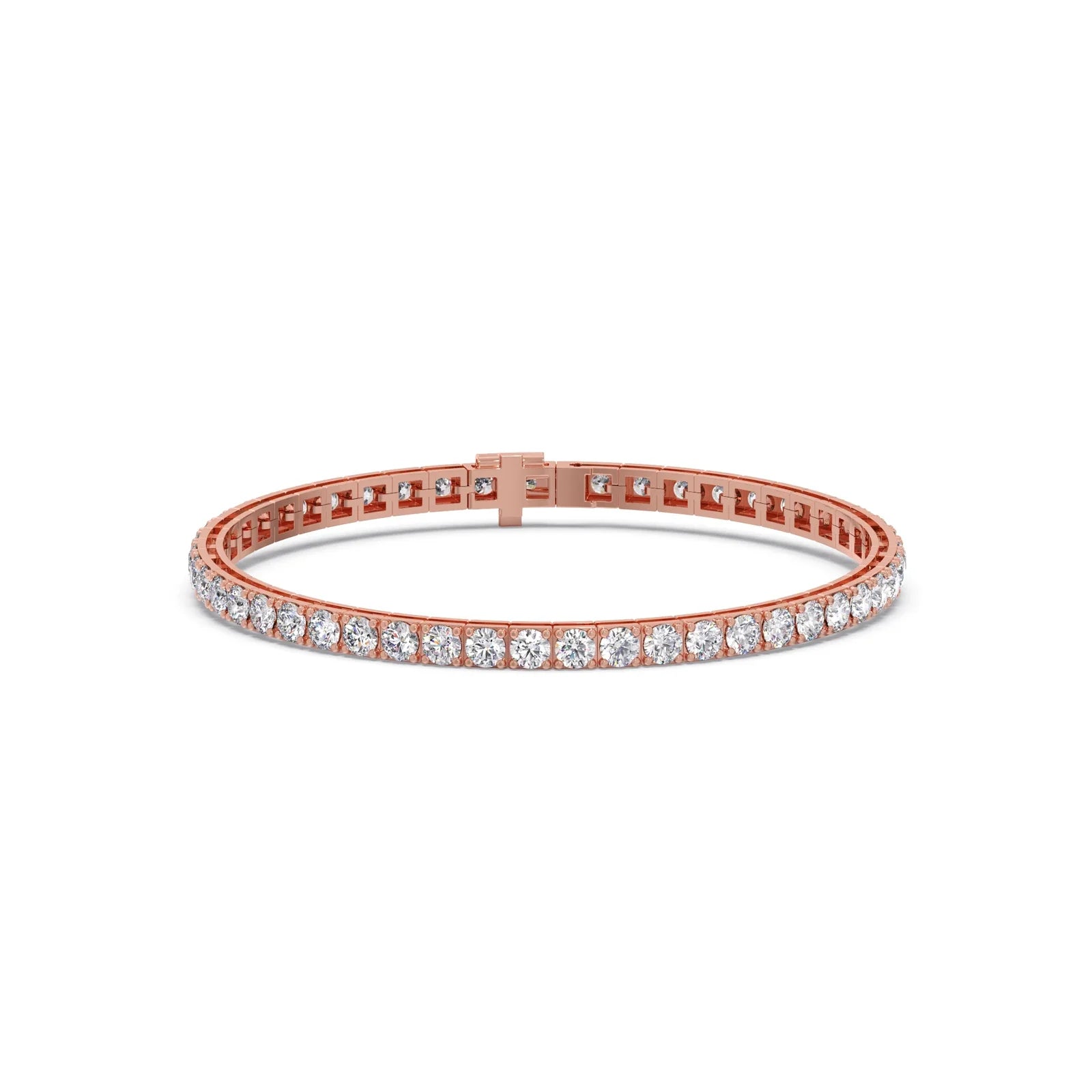 7ct Round Cut Diamond Tennis Bracelet in Gold