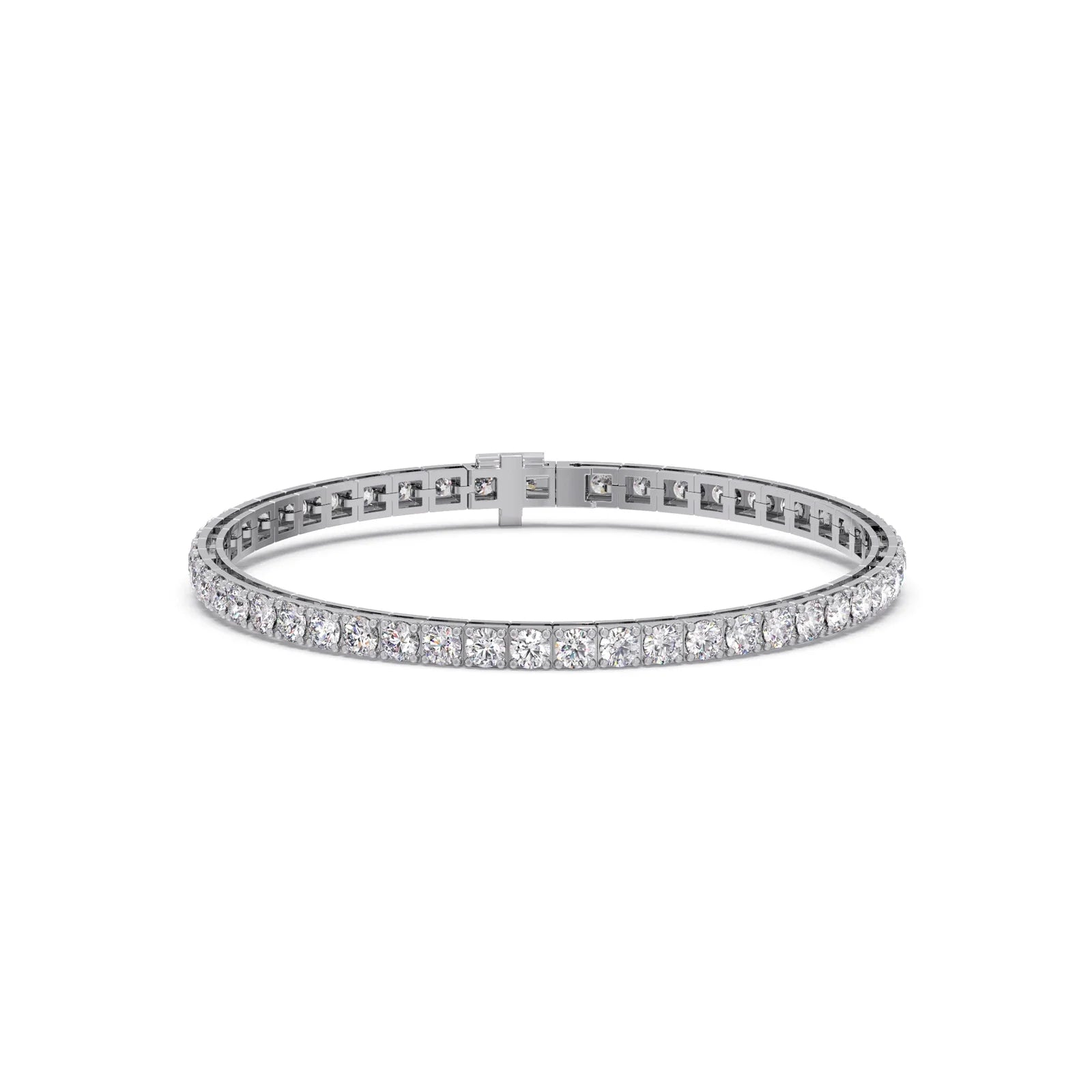 7ct Round Cut Diamond Tennis Bracelet in Gold