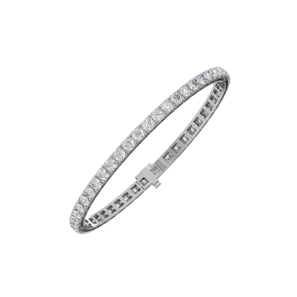 7ct Round Cut Diamond Tennis Bracelet in Gold