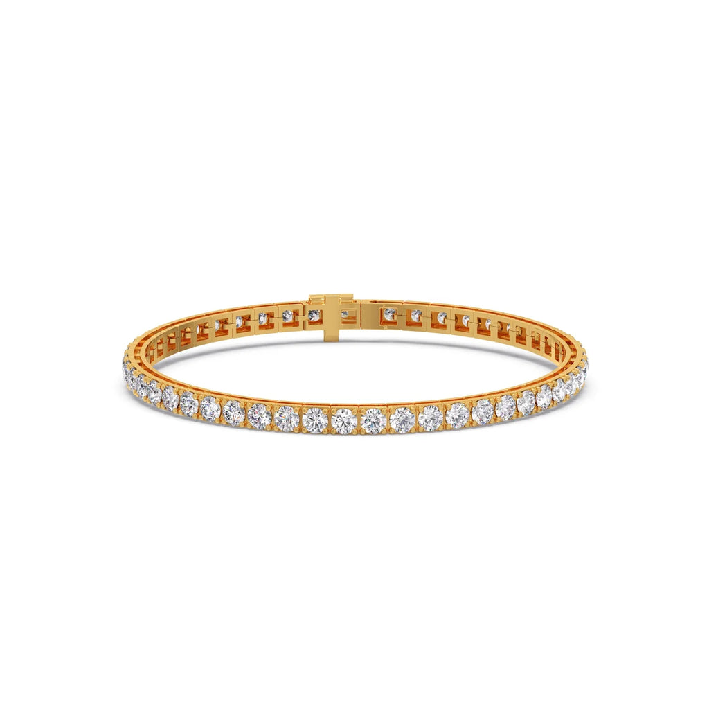 7ct Round Cut Diamond Tennis Bracelet in Gold