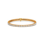7ct Round Cut Diamond Tennis Bracelet in Gold