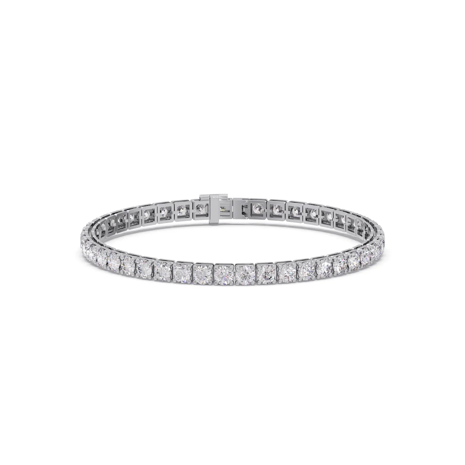 9ct Round Cut Diamond Tennis Bracelet in Gold