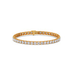 9ct Round Cut Diamond Tennis Bracelet in Gold