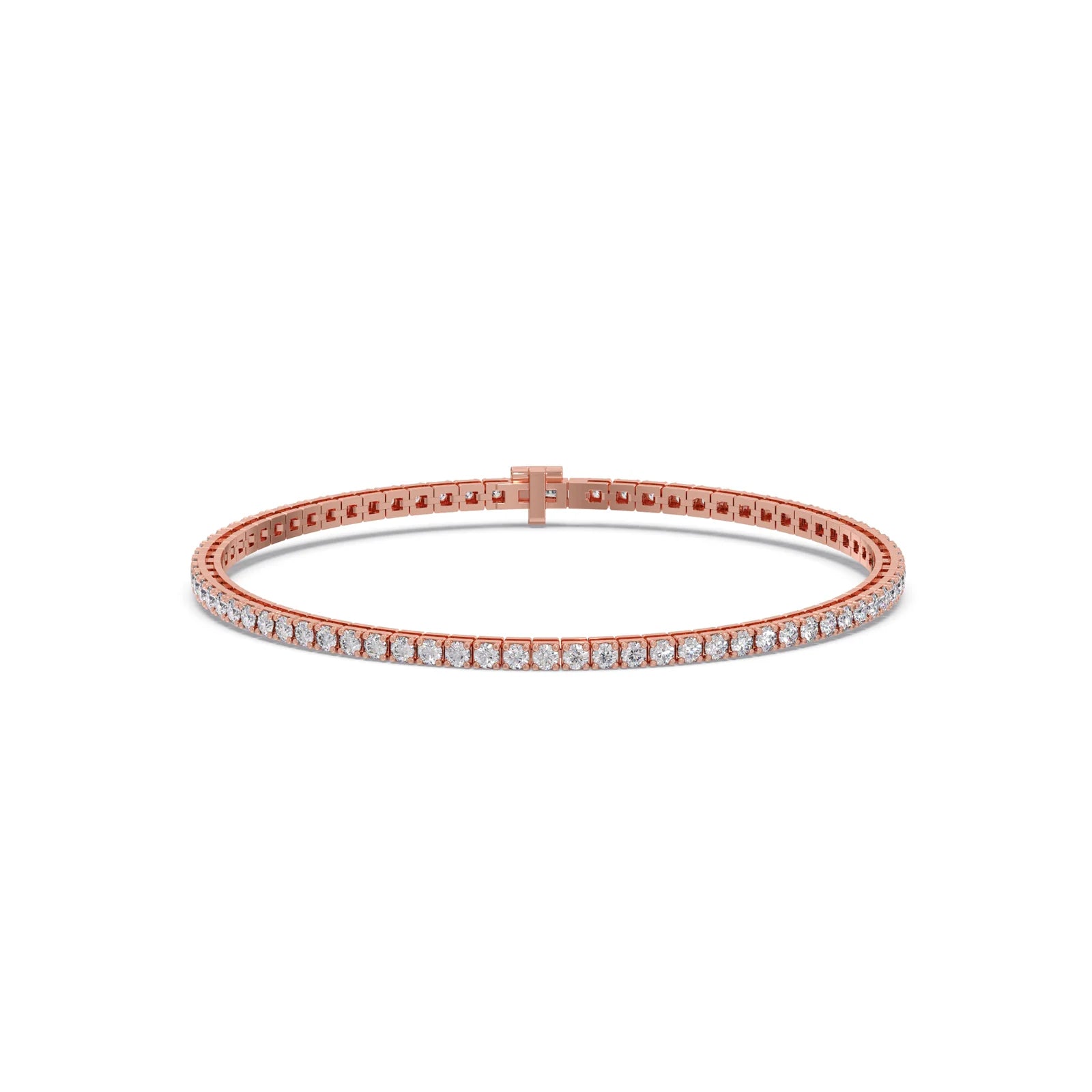 4ct Round Cut Diamond Tennis Bracelet in Gold