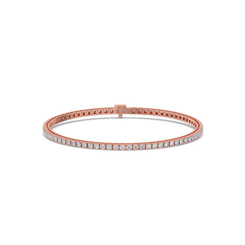 4ct Round Cut Diamond Tennis Bracelet in Gold