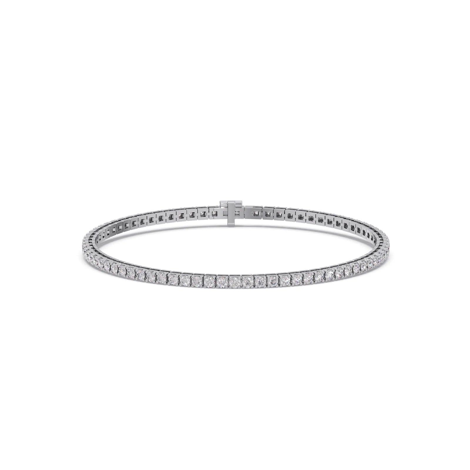 4ct Round Cut Diamond Tennis Bracelet in Gold