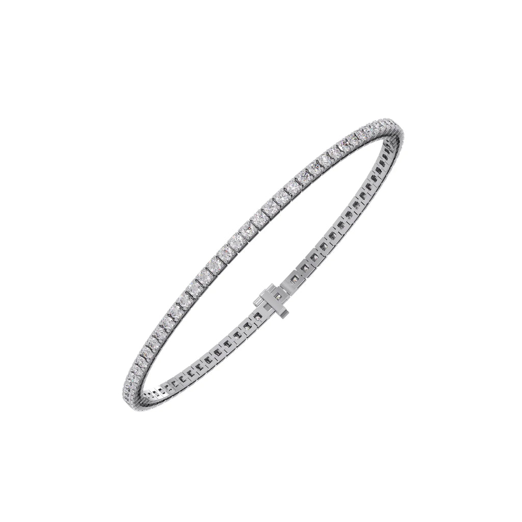 4ct Round Cut Diamond Tennis Bracelet in Gold