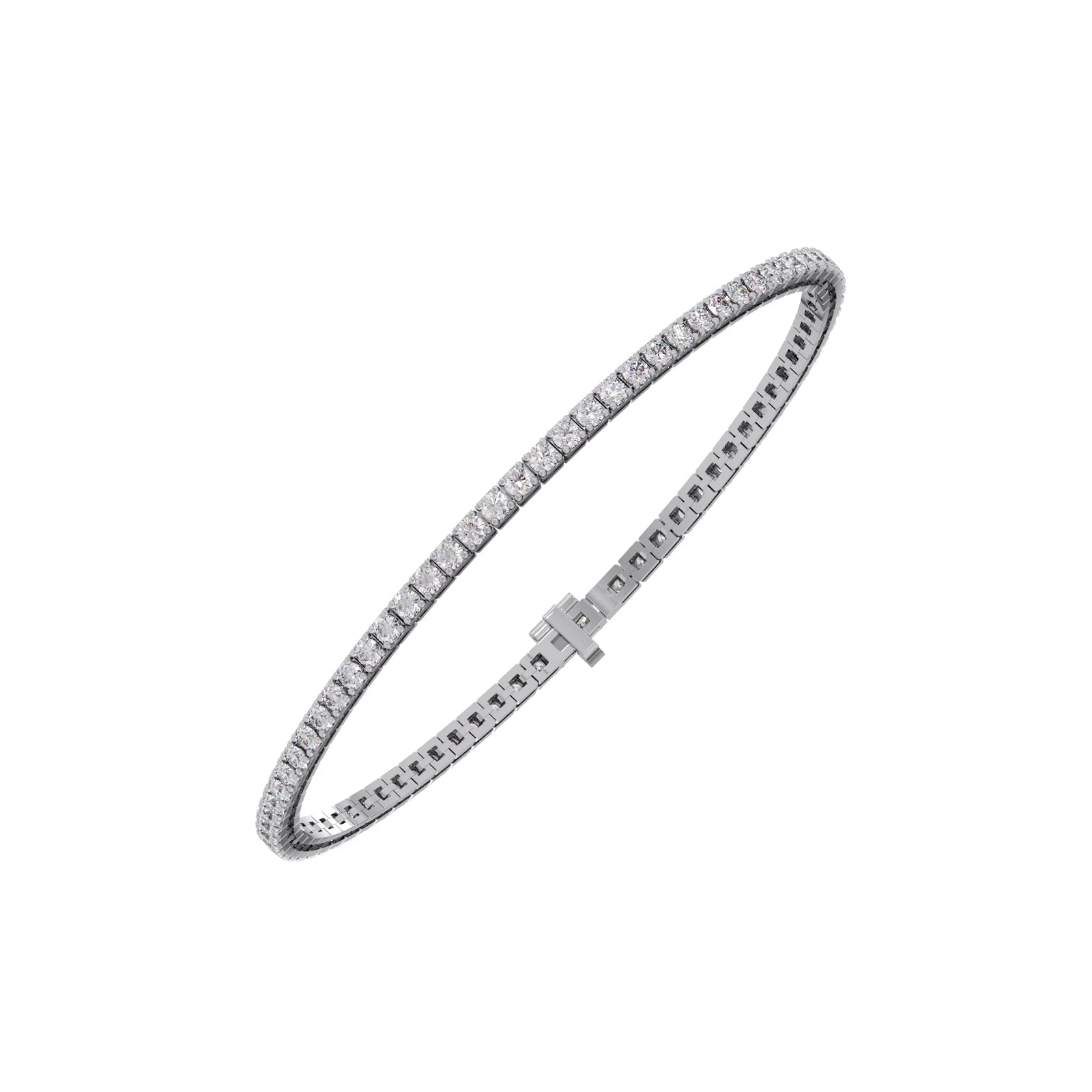 4ct Round Cut Diamond Tennis Bracelet in Gold