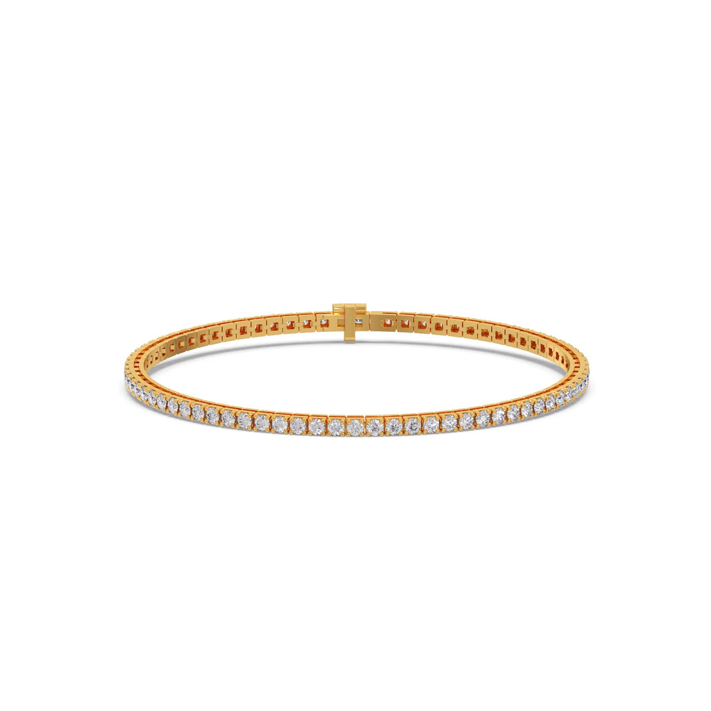 4ct Round Cut Diamond Tennis Bracelet in Gold