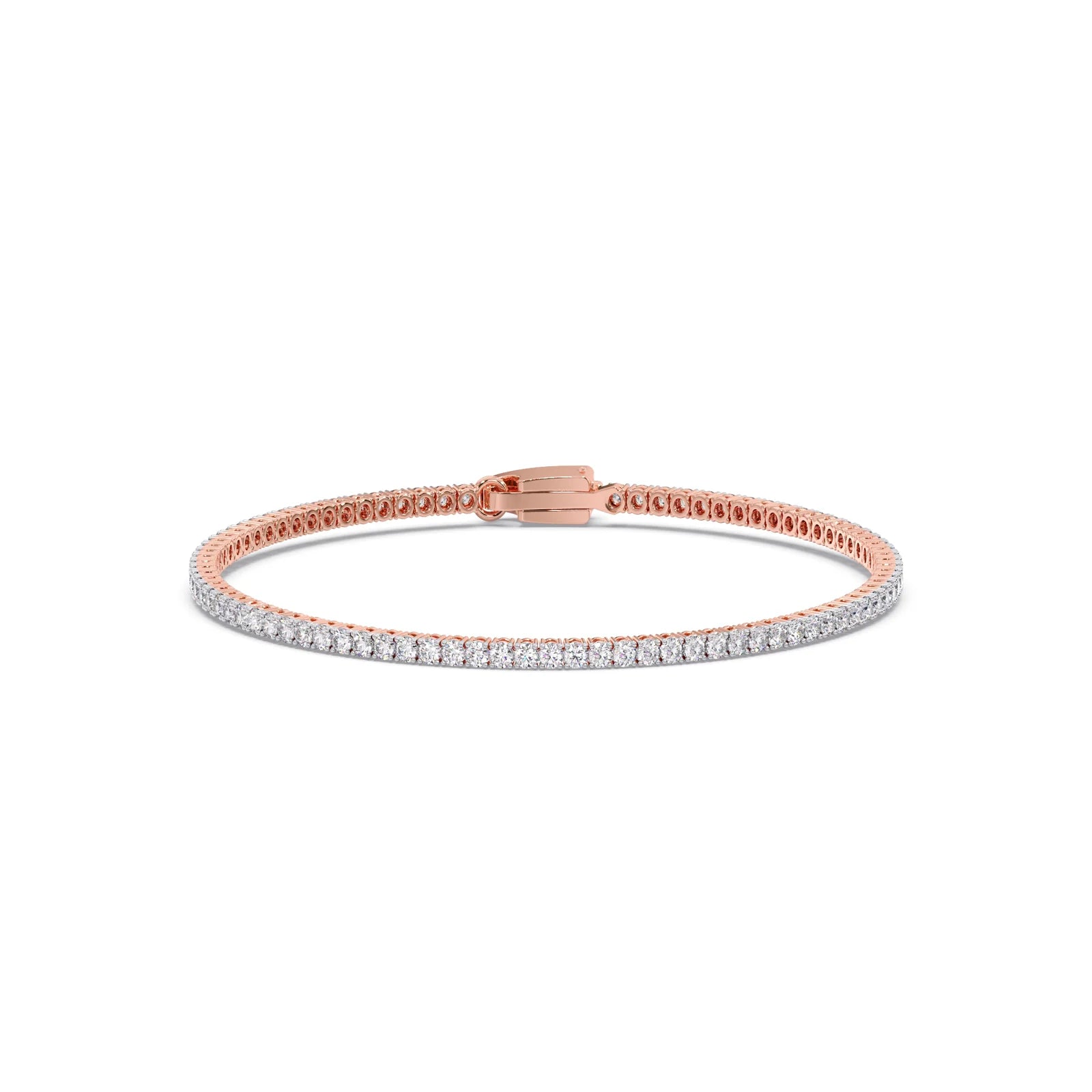 2ct Round Cut Diamond Tennis Bracelet in Gold