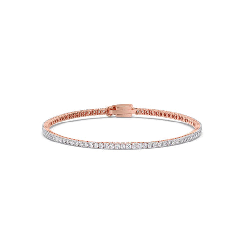 2ct Round Cut Diamond Tennis Bracelet in Gold