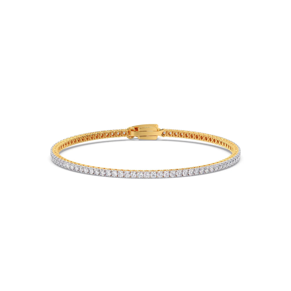 2ct Round Cut Diamond Tennis Bracelet in Gold