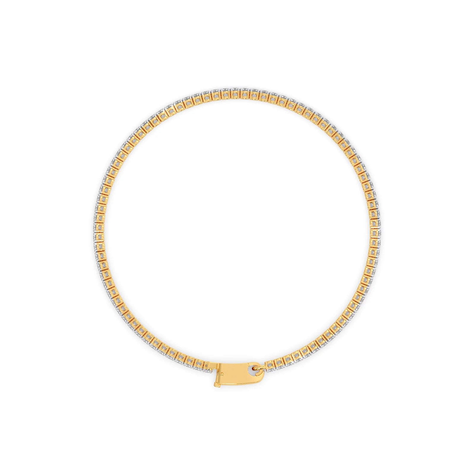 2ct Round Cut Diamond Tennis Bracelet in Gold