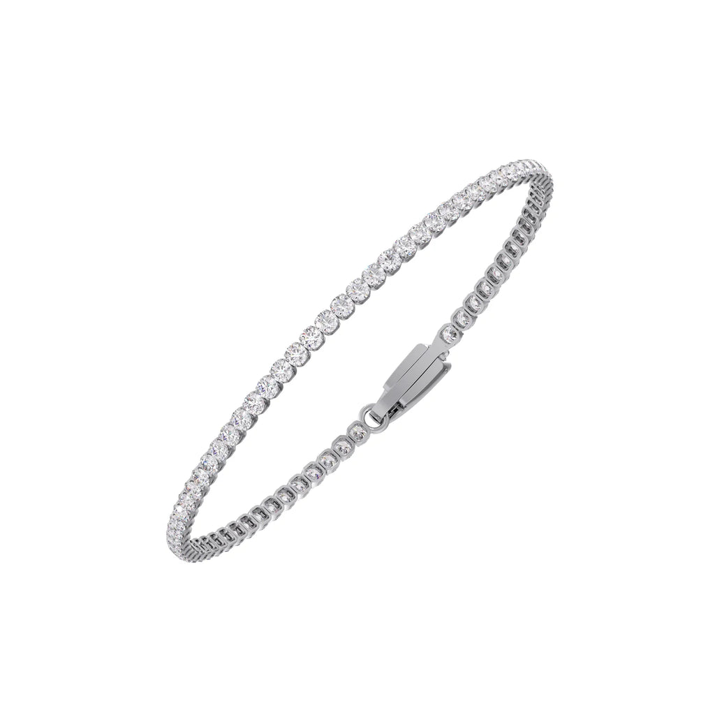 3ct Round Cut Diamond Tennis Bracelet in Gold