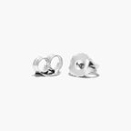 Pair of white gold stud earrings