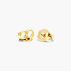 Pair of gold stud earrings
