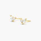 Chic lab grown diamond stud earrings