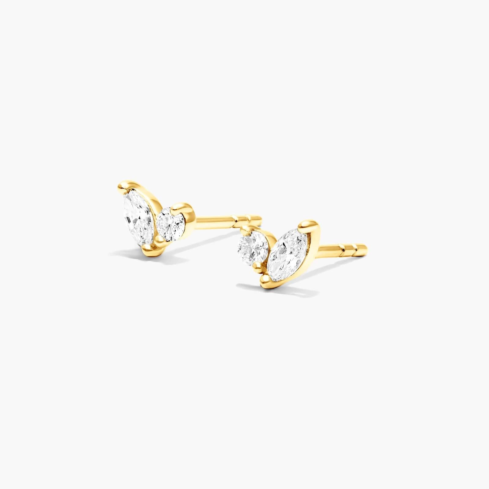 Lab-Grown Blooming Leaf Studs