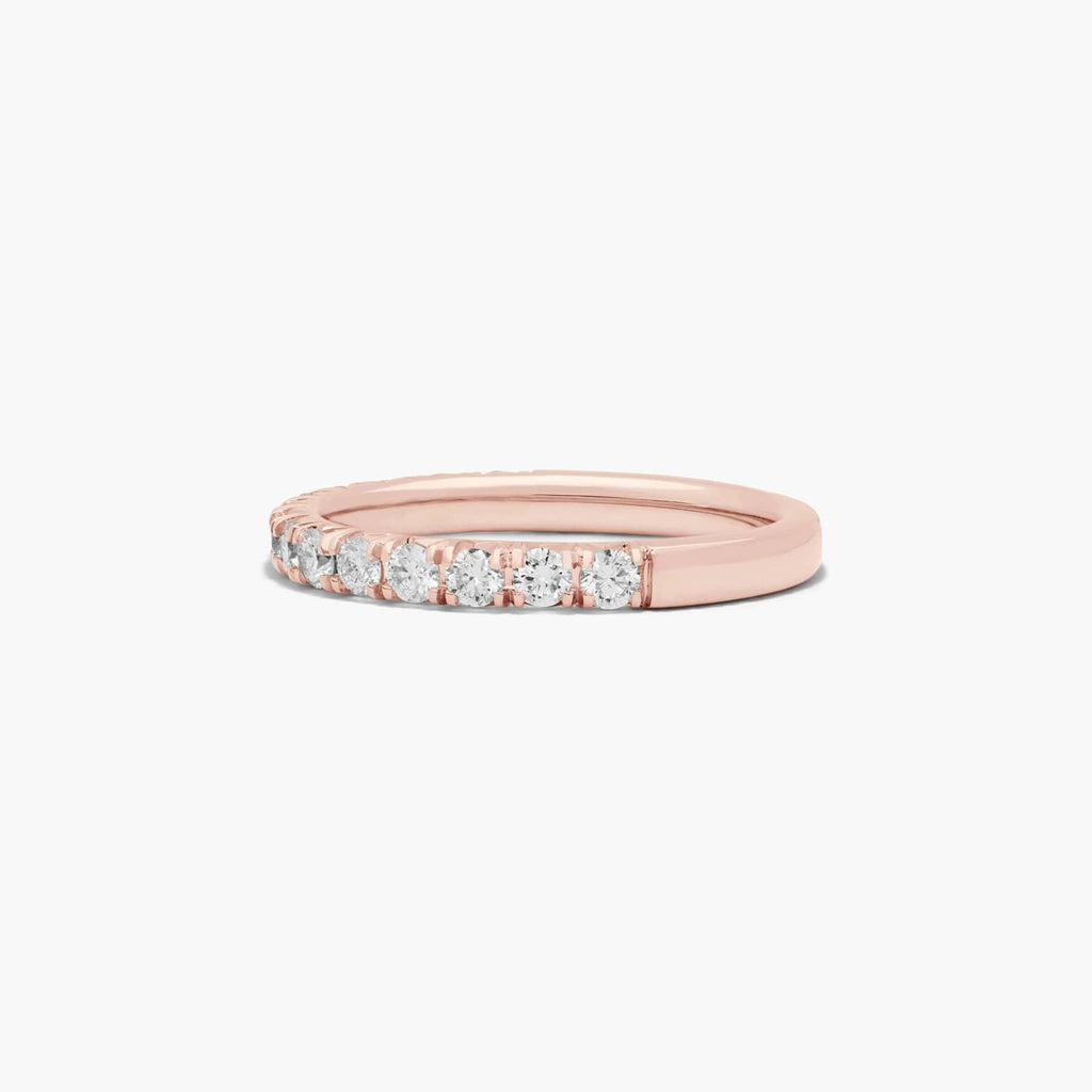 Delicate pavé diamond anniversary ring