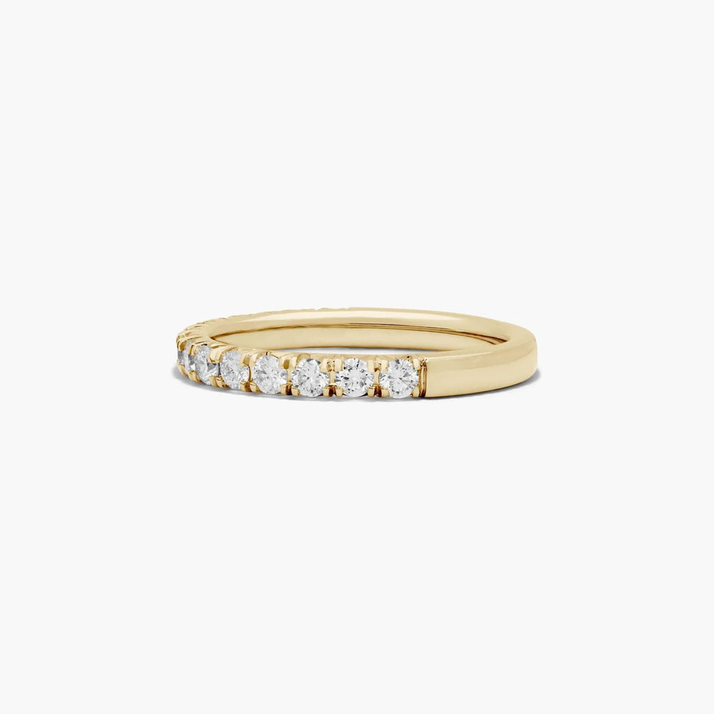 Delicate pavé diamond anniversary ring
