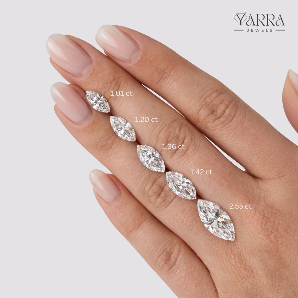 Gold Marquise Cut Diamond Solitaire Ring