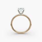 Dainty diamond engagement ring with clean aesthetic design