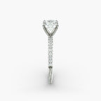 Dainty diamond engagement ring with clean aesthetic design