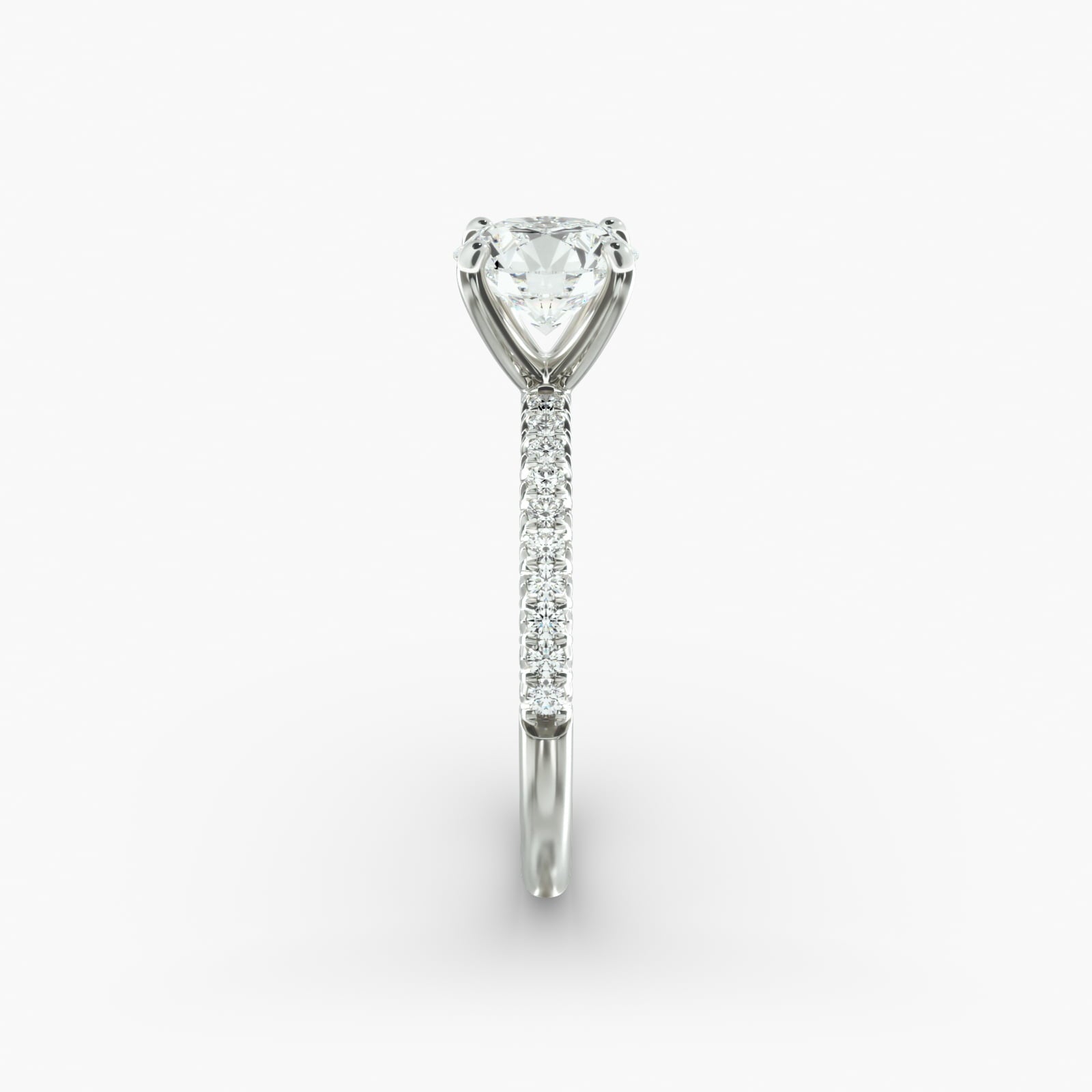 Dainty diamond engagement ring with clean aesthetic design