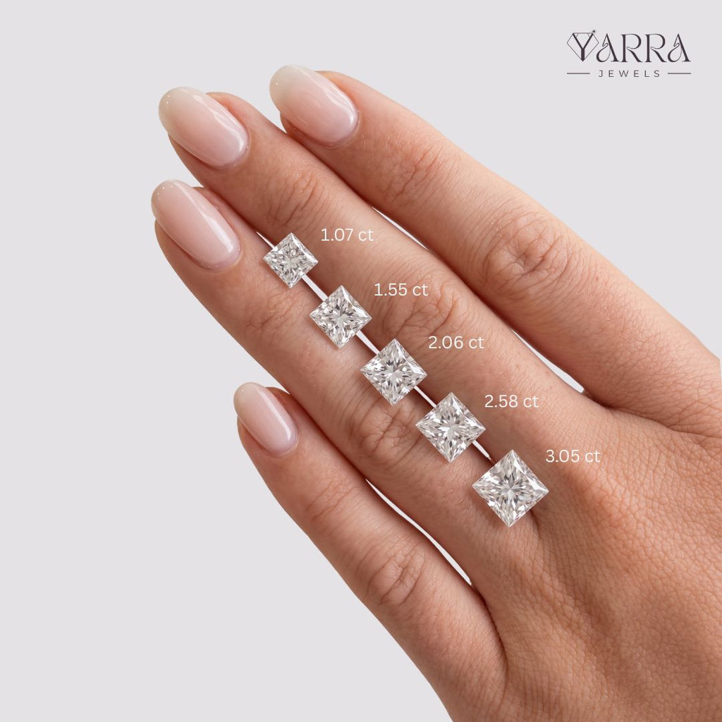 The Princess Milgrain Cathedral Engagement Ring in Gold