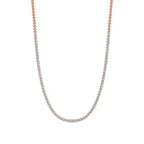 Classic Round Diamond Tennis Necklace in Gold