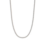 Round Diamond 4-Prong Setting Tennis Necklace in Gold