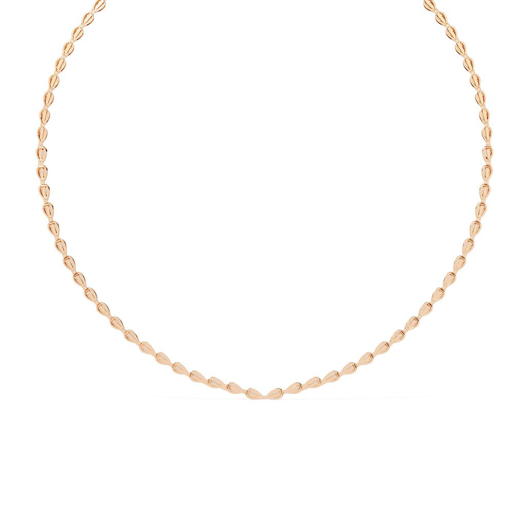 Pear Shape Diamond Tennis Necklace in Gold