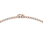 Oval Diamond Single Station Tennis Necklace in Gold