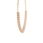 Elegant Round Diamond Drop Tennis Necklace in Gold