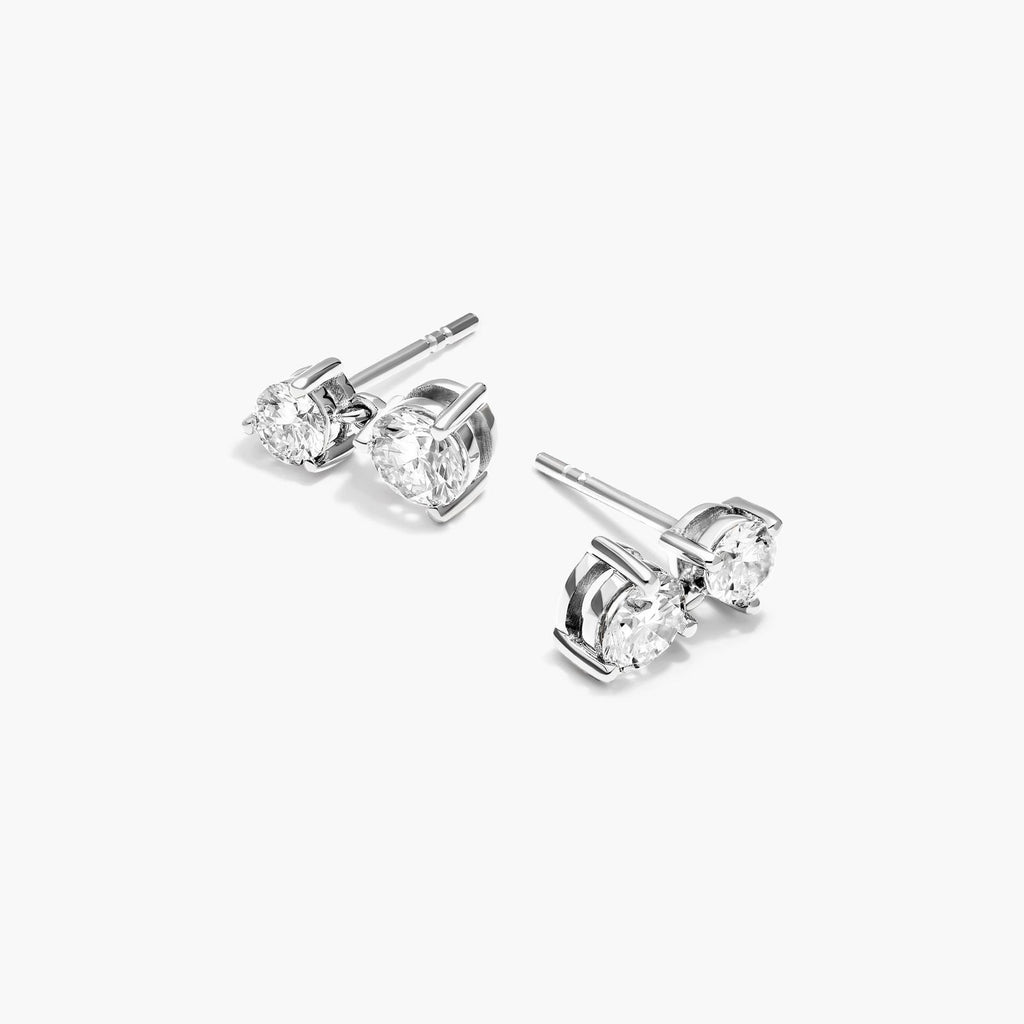 Classic yet modern lab grown diamond drop earrings